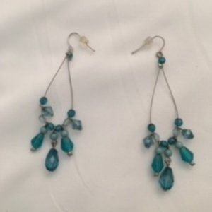 Blue drop earrings